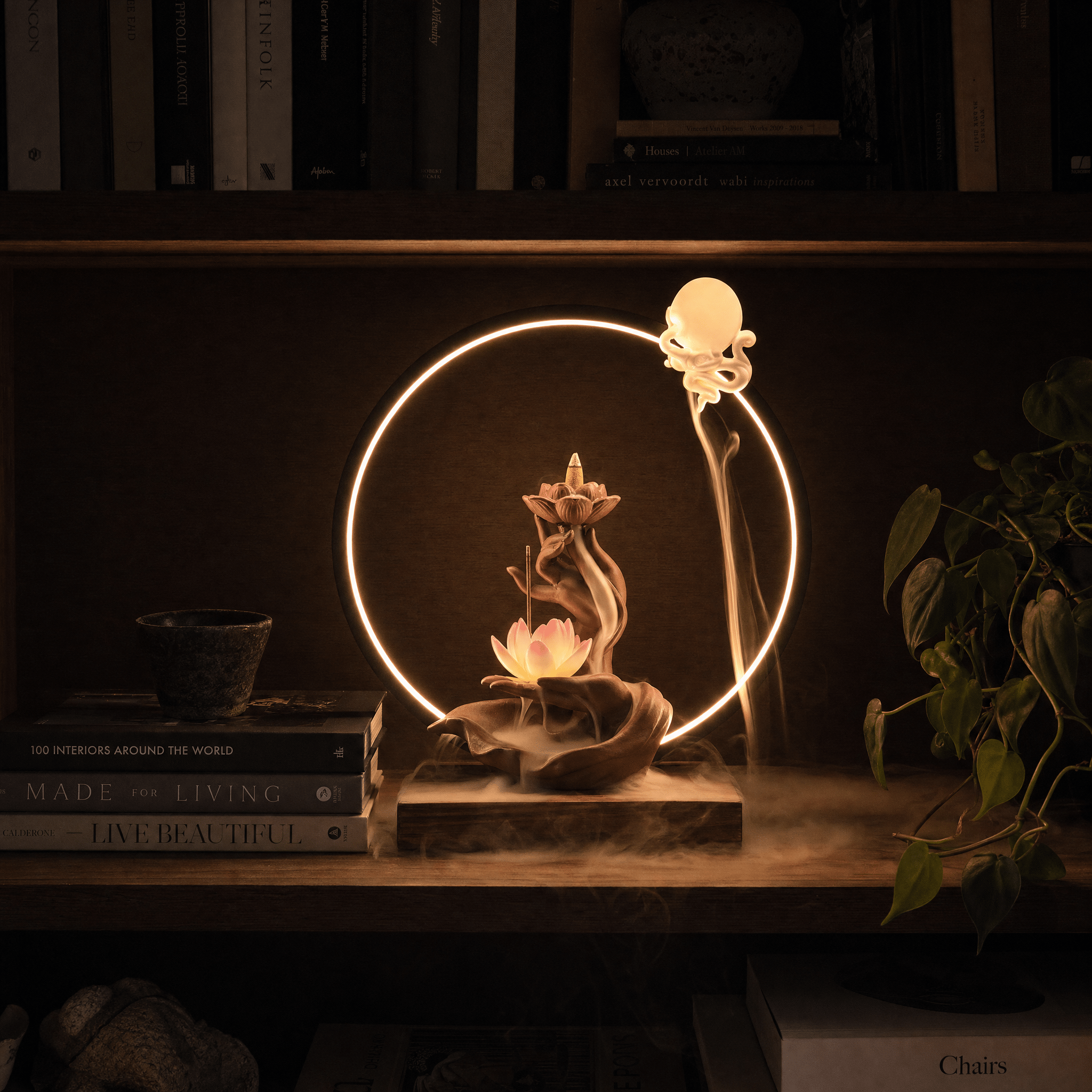 Lotus - Calming Incense Lamp - Feylona