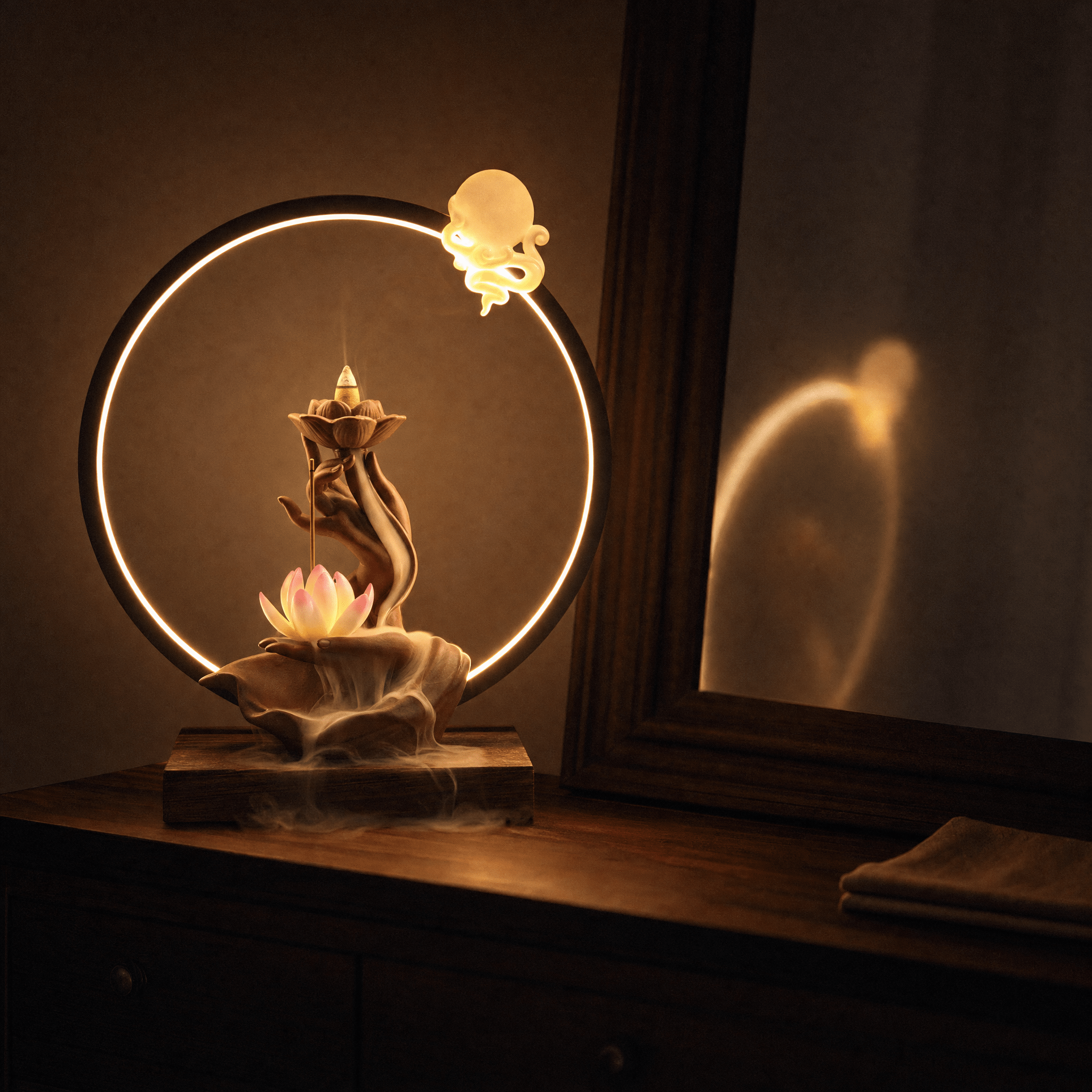 Lotus - Calming Incense Lamp - Feylona