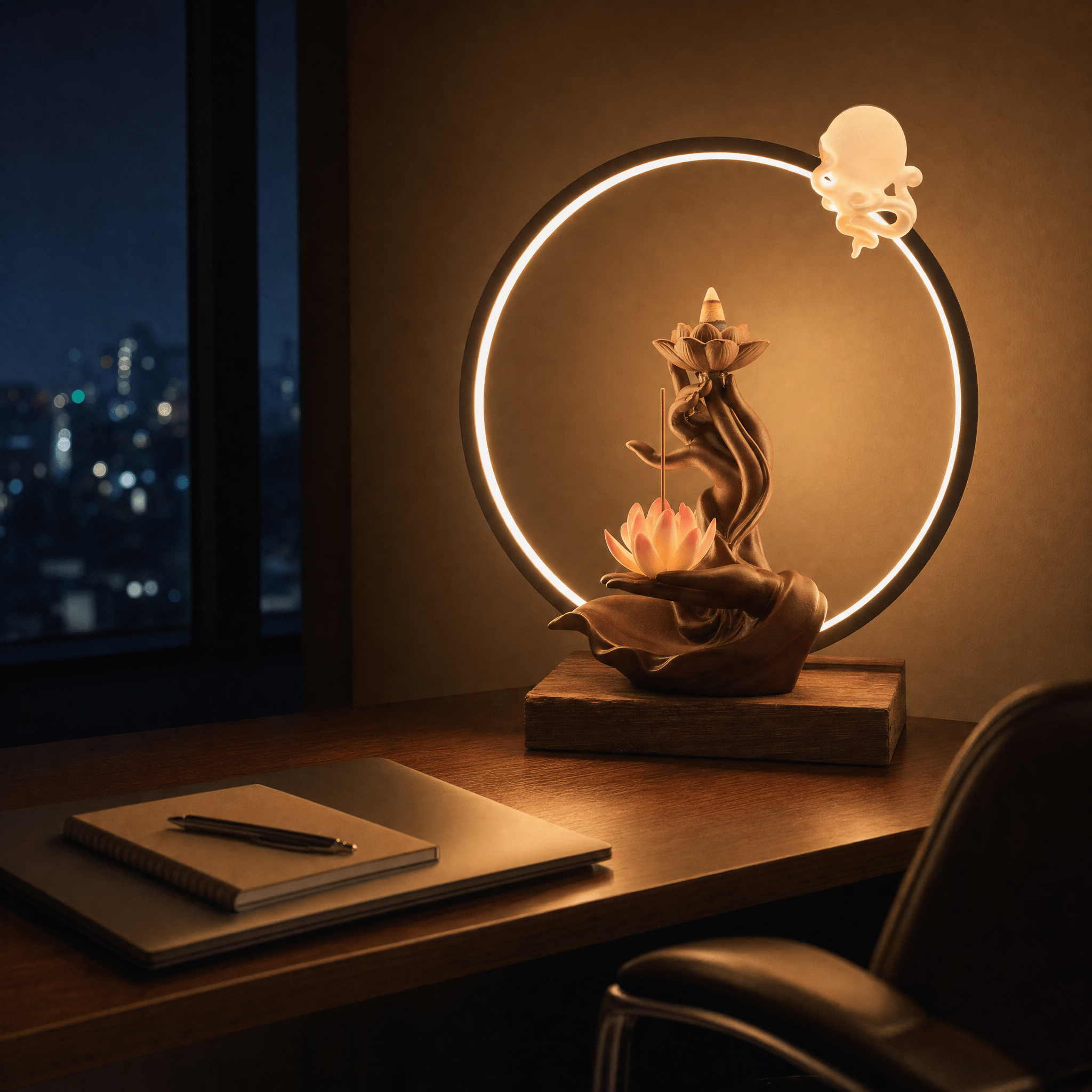 Lotus - Calming Incense Lamp - Feylona