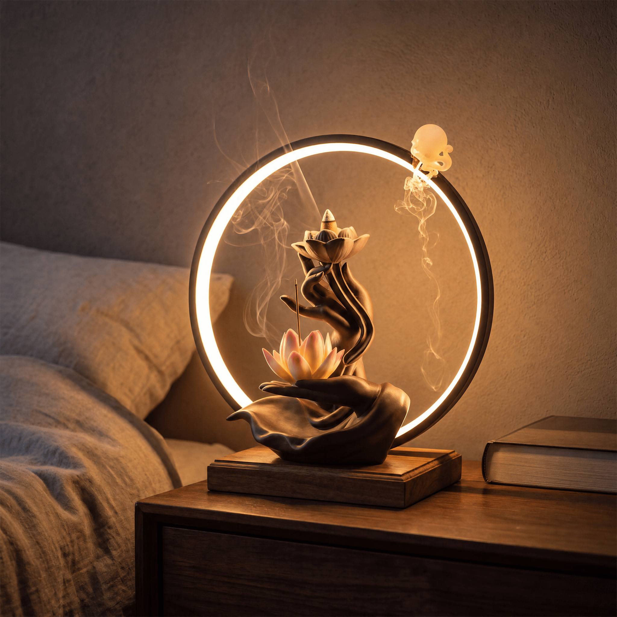 Lotus - Calming Incense Lamp - Feylona