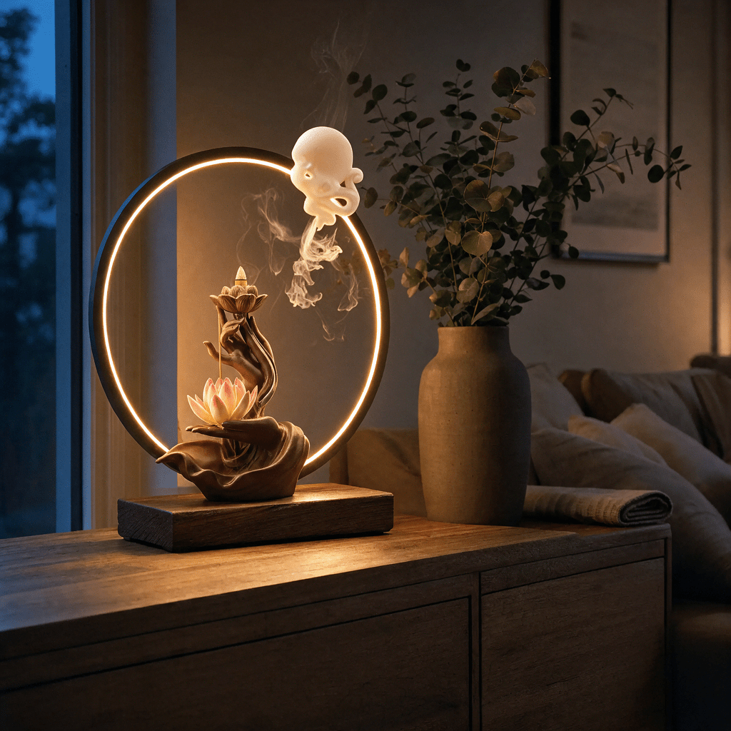Lotus - Calming Incense Lamp - Feylona